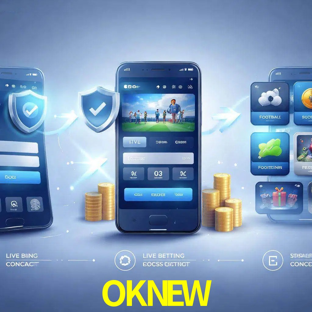Pasos de acceso a la app OKNEW en pantalla de teléfono móvil